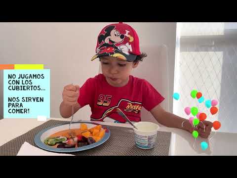 Modales en la mesa para niños