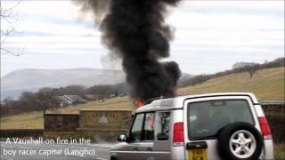 preview picture of video 'A car on fire in Langho'