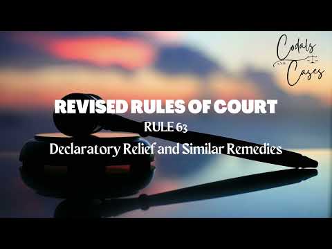 Revised Rules of Court Rule 63 Audio Codal