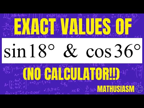 (Probably) The most Complete Guide of sin 18° & cos 36° by 2 Methods (with Animation)