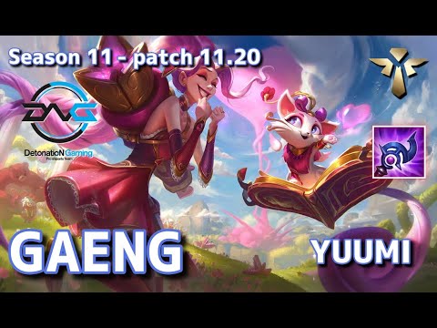 【EUWサーバー/M1】DFM Gaeng ユーミ(Yuumi) VS ナミ(Nami) SUP - Patch11.20 EUW Ranked【LoL】