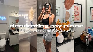 vlog : decorating my beauty room and guest bathroom finally + more