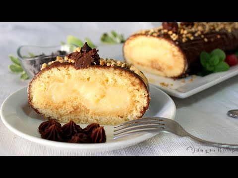 Brazo de crema y chocolate😍EL POSTRE PERFECTO PARA CUALQUIER OCASIÓN