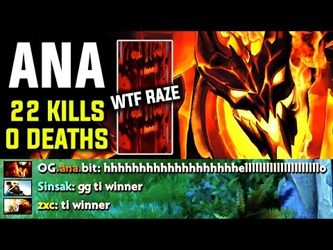 Ana Shadow Fined With Crazy Raze - With 22 Kills 0 Deaths | Just A Ti Winner Things Dota 2