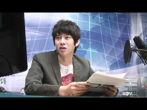 Heechul greeted Rin @sundong cafe 120316