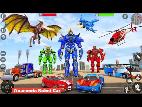 Jet Robot Car Transformation Simulator - Android GamePlay