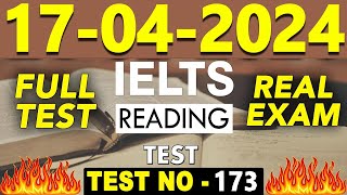IELTS Reading Test 2024 with Answers | 17.04.2024 | Test No - 173
