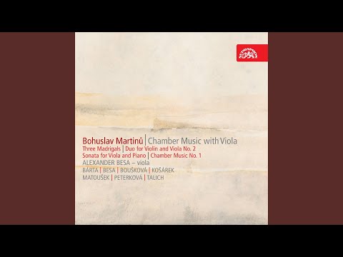 Three Madrigals (Duo No. 1) for Violin and Viola, H. 313 - Poco andante