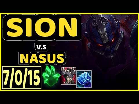 SION vs NASUS - 7/0/15 KDA TOP GAMEPLAY - NA Ranked GRANDMASTER