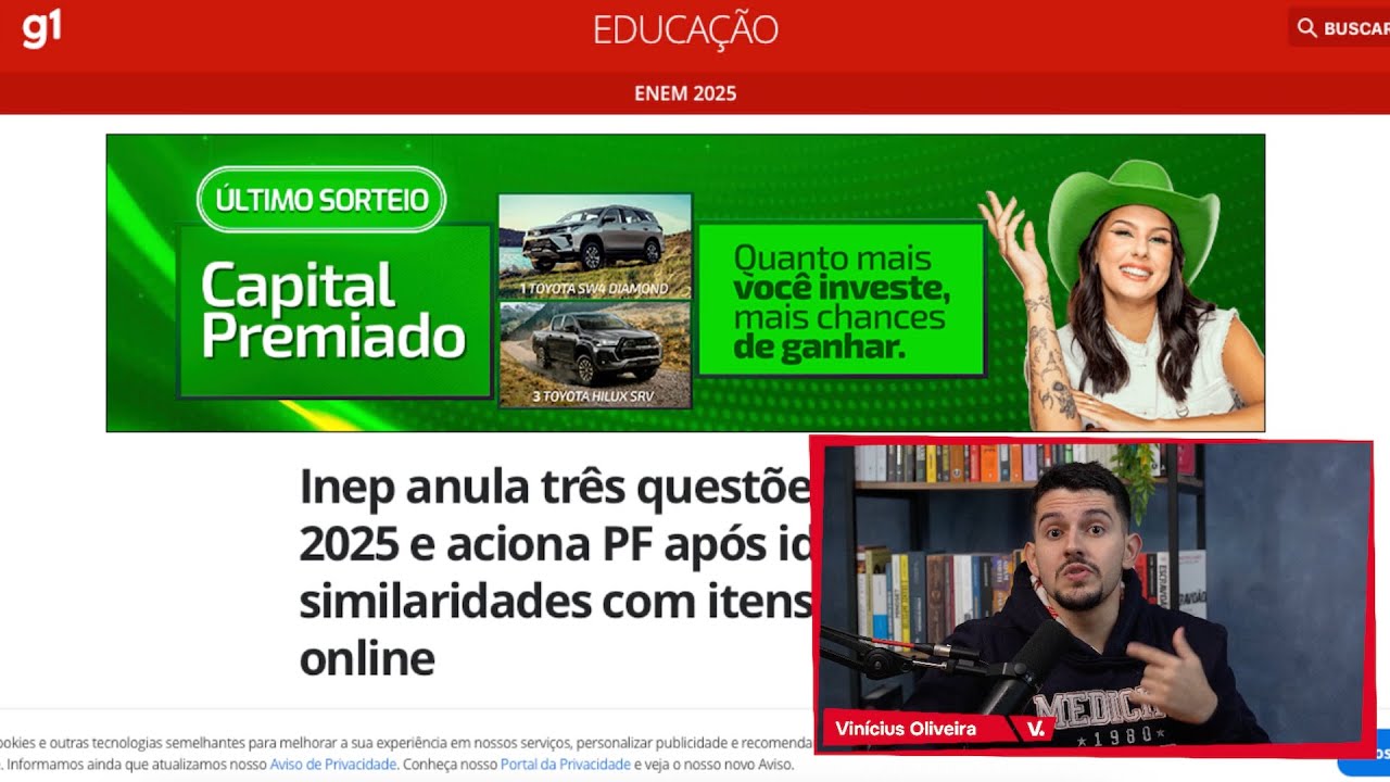 🚨 URGENTE: INEP ANULA questões vazadas do ENEM 2025!