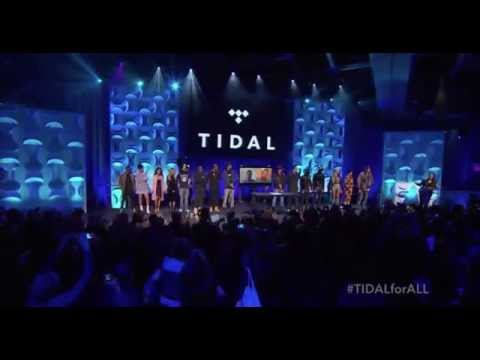 Beyoncé, Rihanna, Nicki Minaj, Madonna, Usher, Calvin Harris Tidal Press Conference 2015