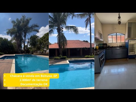 Chácara incrível á venda no interior de São Paulo / Boituva-SP / Documentação OK - 2.000m²