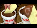 Nutella Bucket DairyMilk Chocolate Dipping ASMR I Satisfying