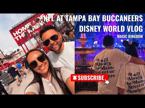 Disney World Vlog ✨ Our First NFL Experience 🏈 Road Trip to Tampa Bay Buccaneers Magic Kingdom Night