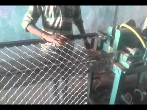 Semi automatic chain link fencing machine function