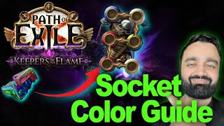 How to use Chromatic Orbs for Coloring Sockets using in Path of Exile 3.27 Keepers of the Flame!