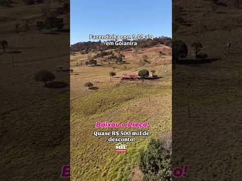 SÍTIO PARA PECUÁRIA COM 9,09 ALQUEIRES (44 Ha) EM GOIANIRA-GO #fazendaavenda #agro