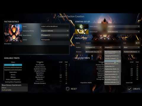 Endless Space 2 - Emperor's Will Race Creation Tutorial - Endless Capable