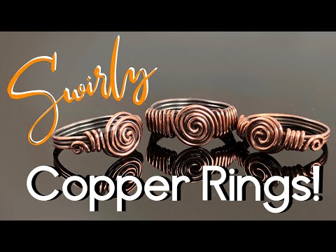 DIY Jewelry-Learn How To Make a Swirly Copper Wire Ring-2 Ways!