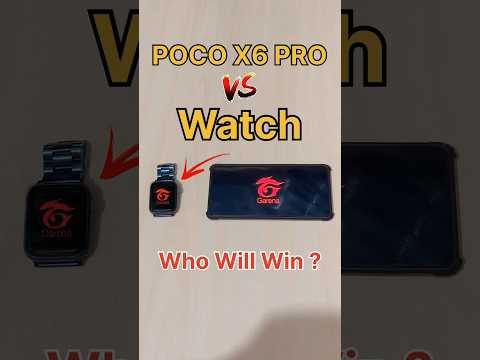 POCO X6 PRO 😈 vs WATCH - FREEFIRE TEST #freefire #watch #pocox6pro #smartwatch #iphone15