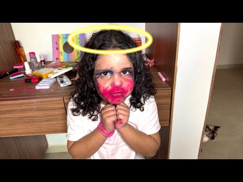 amira puts on makeup