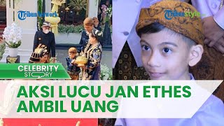 Lucunya Aksi Jan Ethes 'Gercep' Ambili Uang Logam yang Disebar Iriana, Kaesang Protes