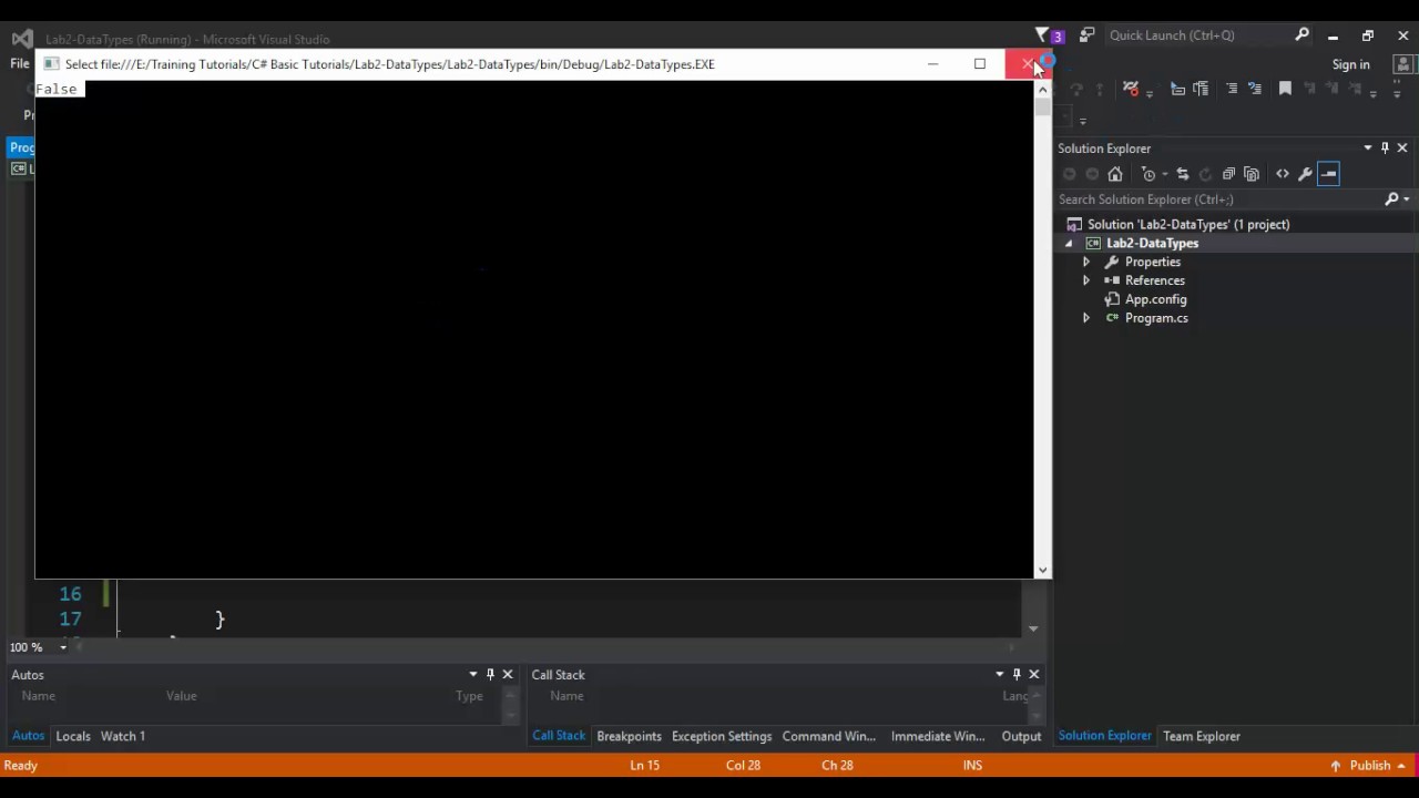 Lab2 - DataTypes In C#
