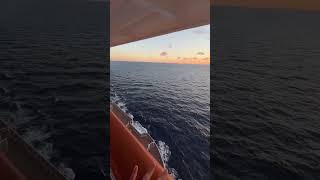Chasing the sunset with the cruise ship🙏🚢#cruises #sunset #mscseaside #cruiseline #msccruises
