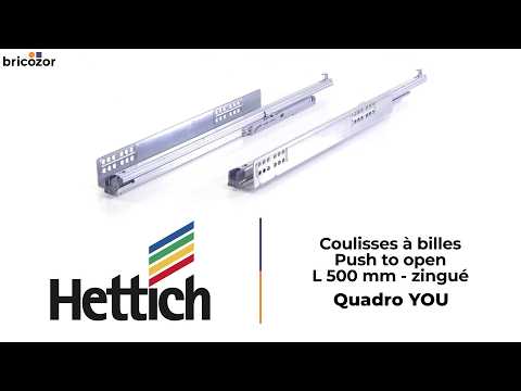 Coulisses Quadro YOU Push To Open 30 kg HETTICH