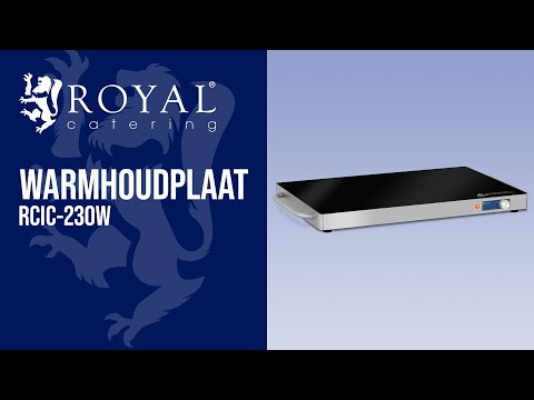 Video - Warmhoudplaat - 250 W - roestvrij staal - 62 x 35 cm
