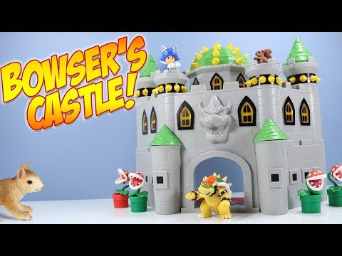 Super Mario Deluxe Bowser's Castle Playset World of Nintendo Toys