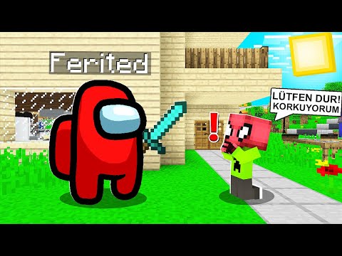 AMONG US OLUP OĞLUMU TROLLEDİM! 😂 - Minecraft
