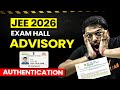 NTA Update JEE 2026 Exam Hall Advisory OUT Official Aadhaar Authentication What NOT To Carry