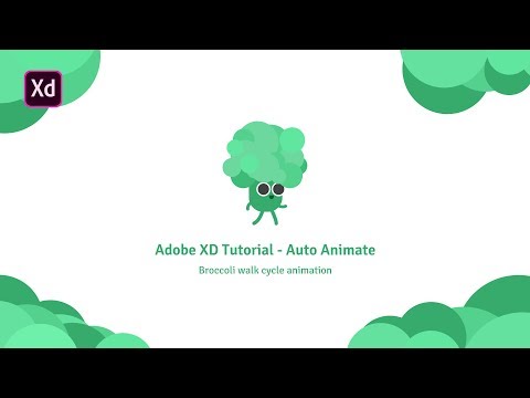 Adobe XD Tutorial - Auto Animate | Broccoli Walk Cycle Animation