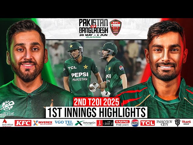 1st Innings Highlights | Pakistan vs Bangladesh | 2nd T20I, 2025 | PCB | M2N1A