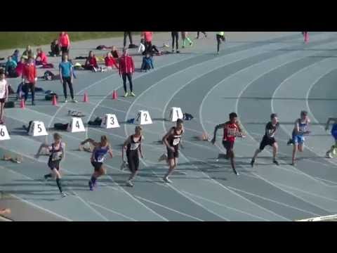 EKAG 2016 - finále A - 100m př. - hoši 2002 a 5. místo Filipa Zdražily