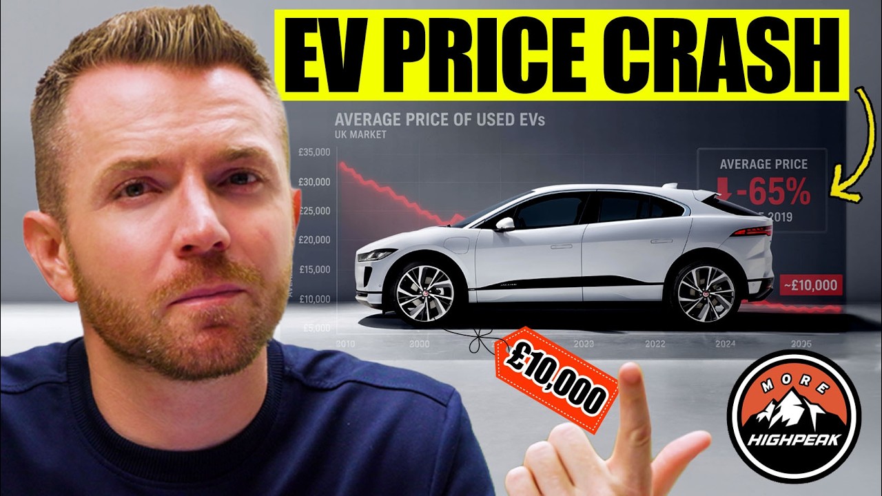 Used electric cars lined up for sale