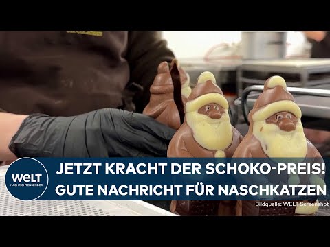 Video Thumbnail: DEUTSCHLAND: Preise für Kakao und Zucker sinken! Schokolade wird zu Weihnachten hin wieder billiger!
