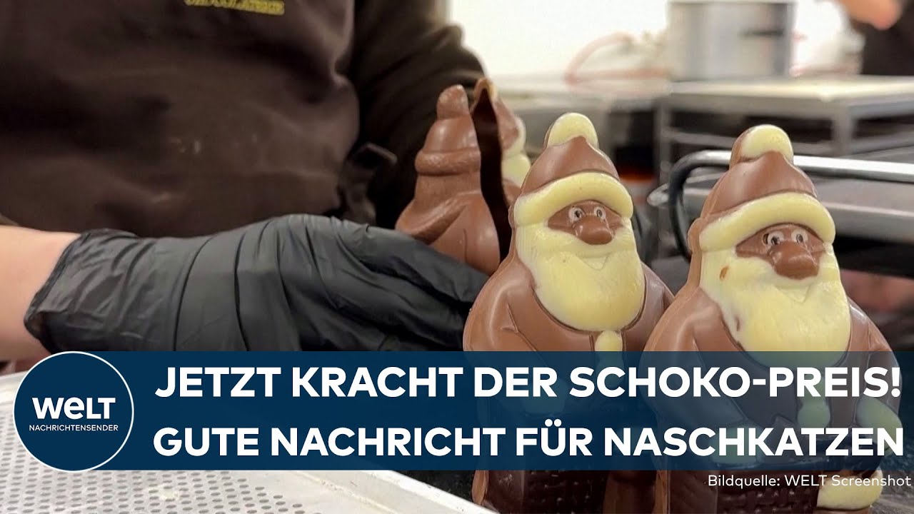 DEUTSCHLAND: Preise für Kakao und Zucker sinken! Schokolade wird zu Weihnachten hin wieder billiger!