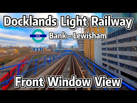 ⁴ᴷ⁶⁰ Front Window View: London Docklands Light Railway | Bank - Lewisham