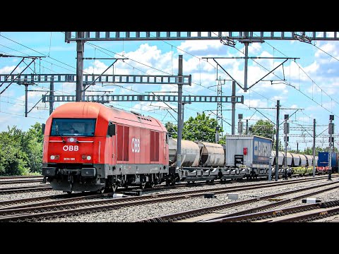 Locomotiva diesel / Diesel locomotive Siemens ER20 Hercules BR 2016 080 ÓBB in / în Arad