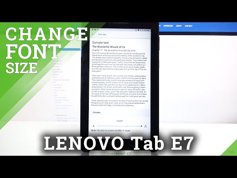 How to Change Font Size in Lenovo Tab E7 - Personalize Screen Letters
