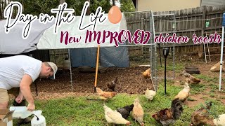 Rainy Day Chicken Coop Makeover 🐔 | Cleaning Up & Building Better Roosts for Happy Hens!