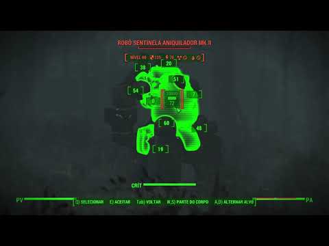 Fallout 4 - Gauss Rifle vs Annihilator Sentry Bot MK II