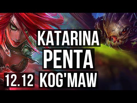 KATARINA vs KOG'MAW (MID) | Penta, 17/0/7, Legendary, Rank 7 Kata | EUW Challenger | 12.12