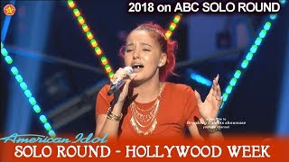 Crystal Alicea sings Adele&#39;s &quot;Fire to The Rain&quot;  Solo Round Hollywood Week American Idol 2018
