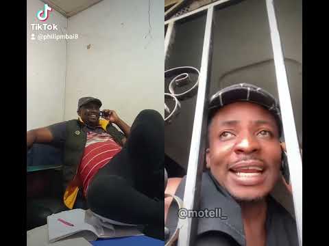 Philip receiving a call from a Nigerian Comedian friend Motell