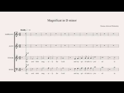 Walmisley Magnificat in D minor - bass part