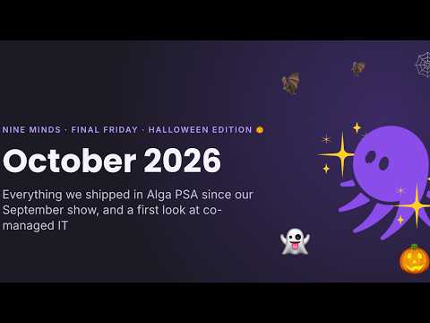 AlgaPSA October Live Stream — Halloween Edition