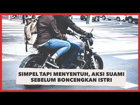 Simpel tapi Menyentuh, Aksi Suami sebelum Boncengkan Istri Naik Motor Banjir Pujian
